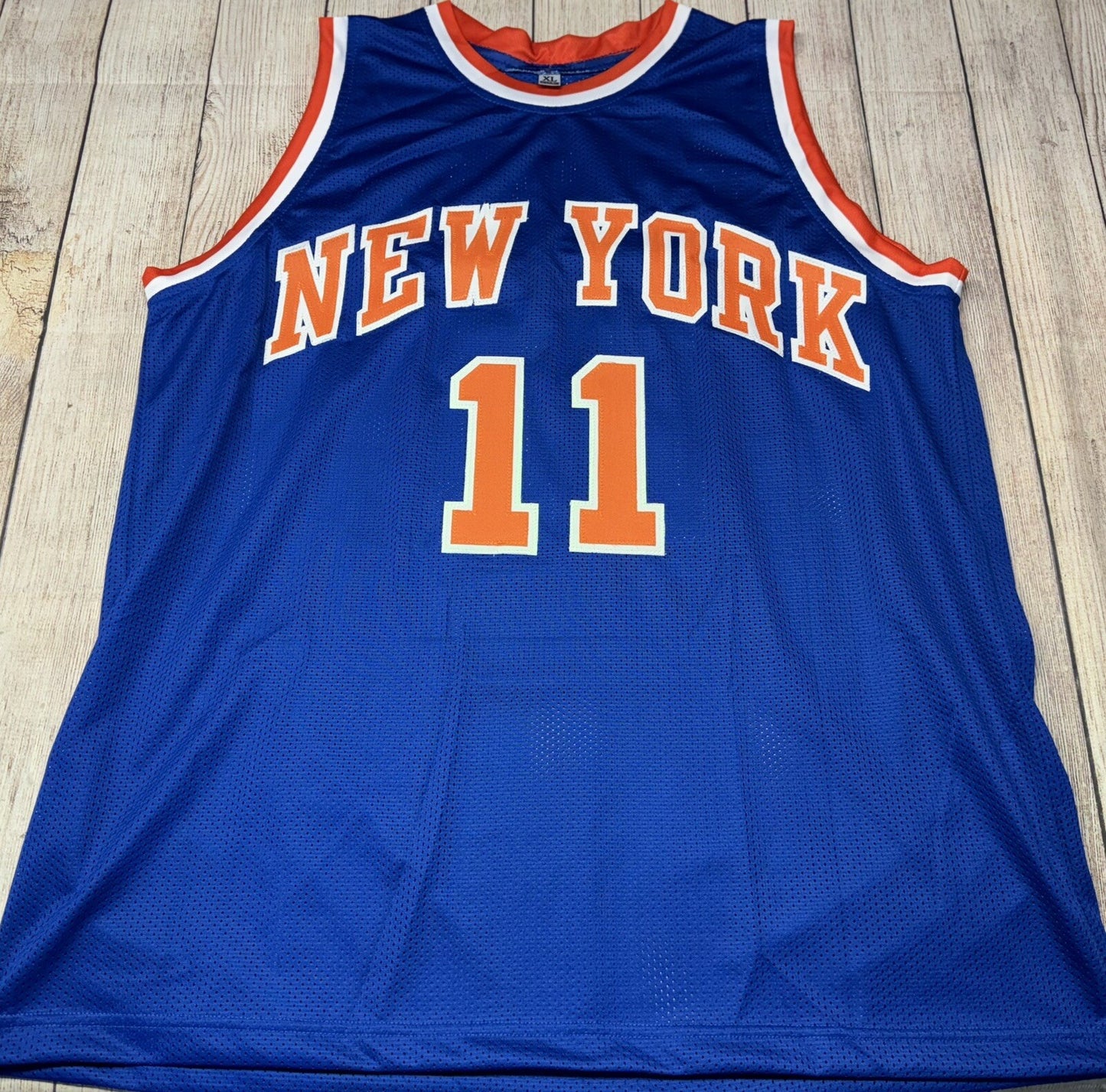 NEW YORK KNICKS DEREK HARPER SIGNED BLUE CUSTOM JERSEY JSA COA!!!