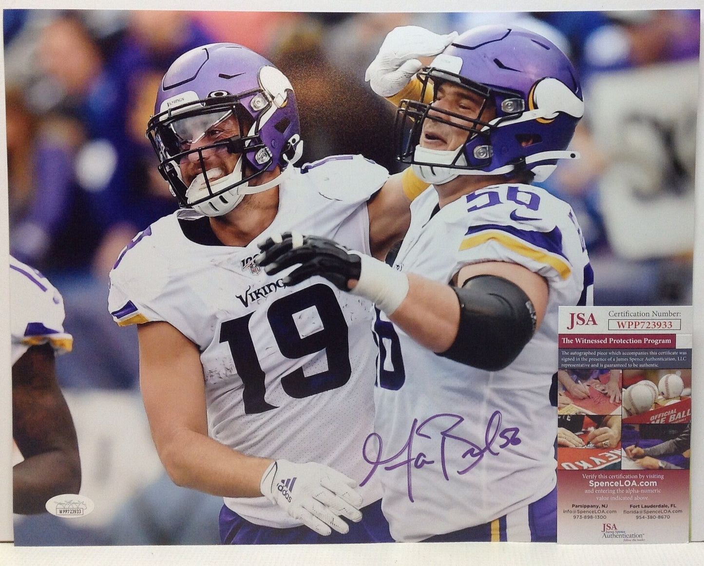 MINNESOTA VIKINGS GARRETT BRADBURY SIGNED 11x14 PHOTO1 JSA COA!!
