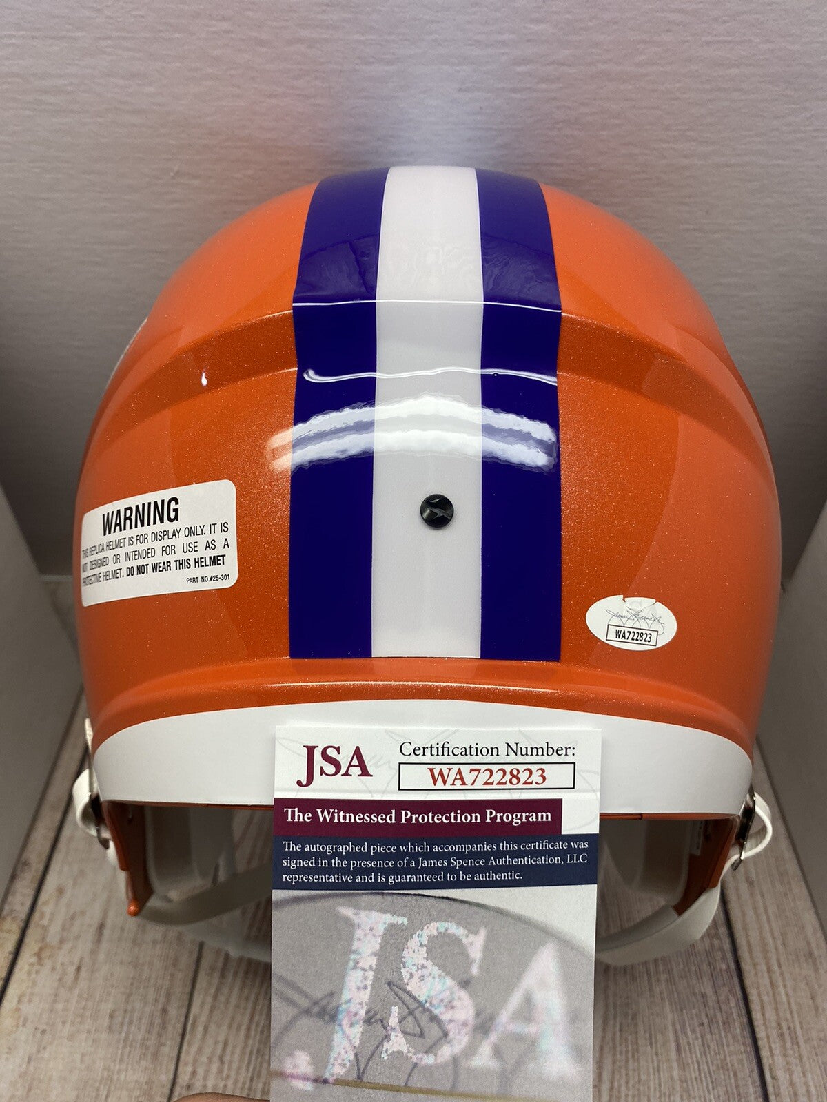 CLEMSON TIGERS MYLES MURPHY SIGNED FULLSIZE REPLICA HELMET JSA COA