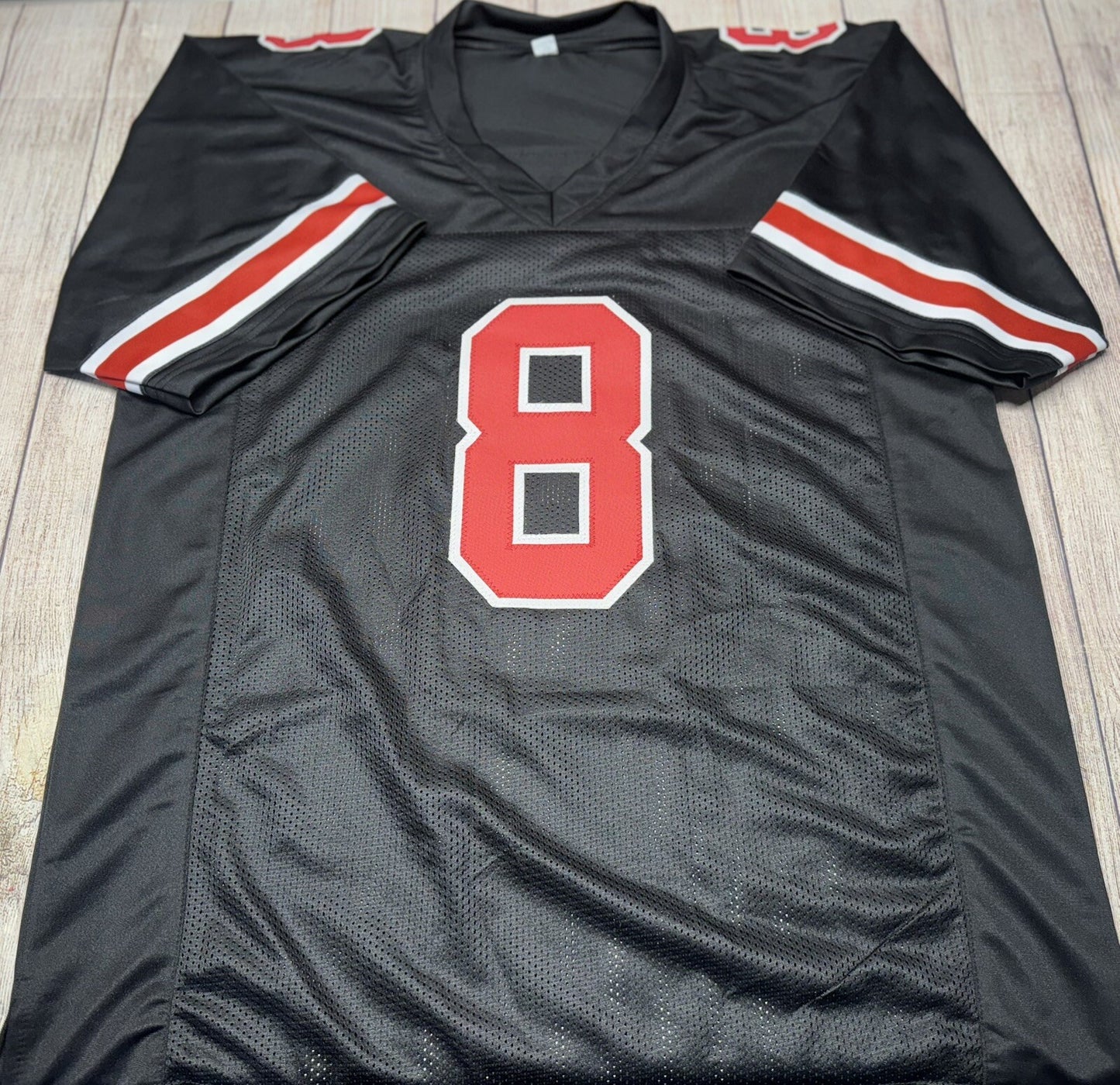 OHIO STATE BUCKEYES CADE STOVER SIGNED BLACK CUSTOM JERSEY BECKETT COA!!!!