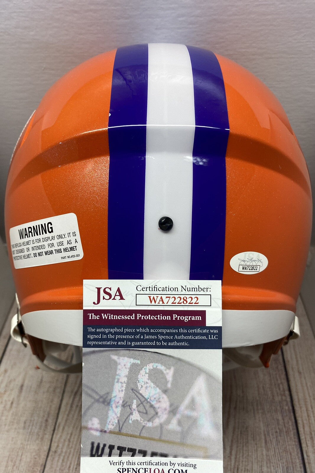 CLEMSON TIGERS MYLES MURPHY SIGNED FULLSIZE REPLICA HELMET2 JSA COA