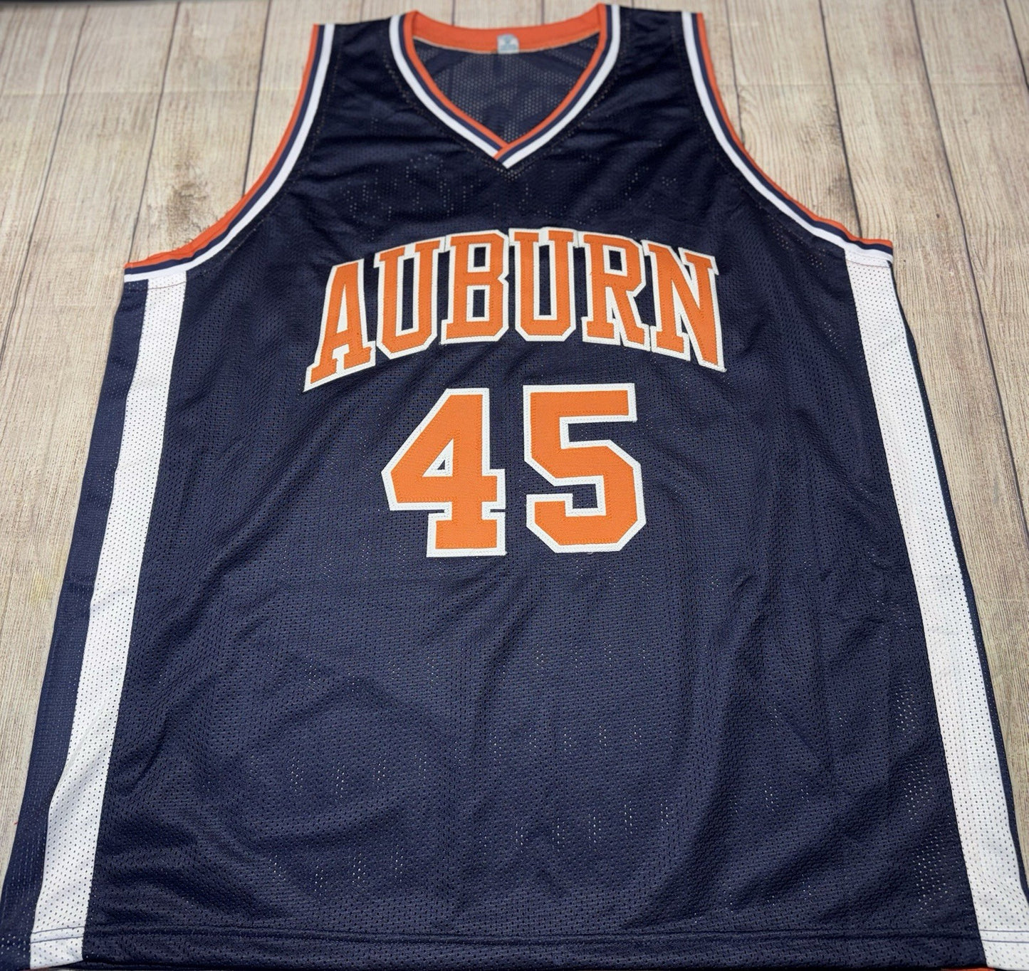 AUBURN TIGERS CHUCK PERSON SIGNED BLUE CUSTOM JERSEY PSA COA!!! “2311”