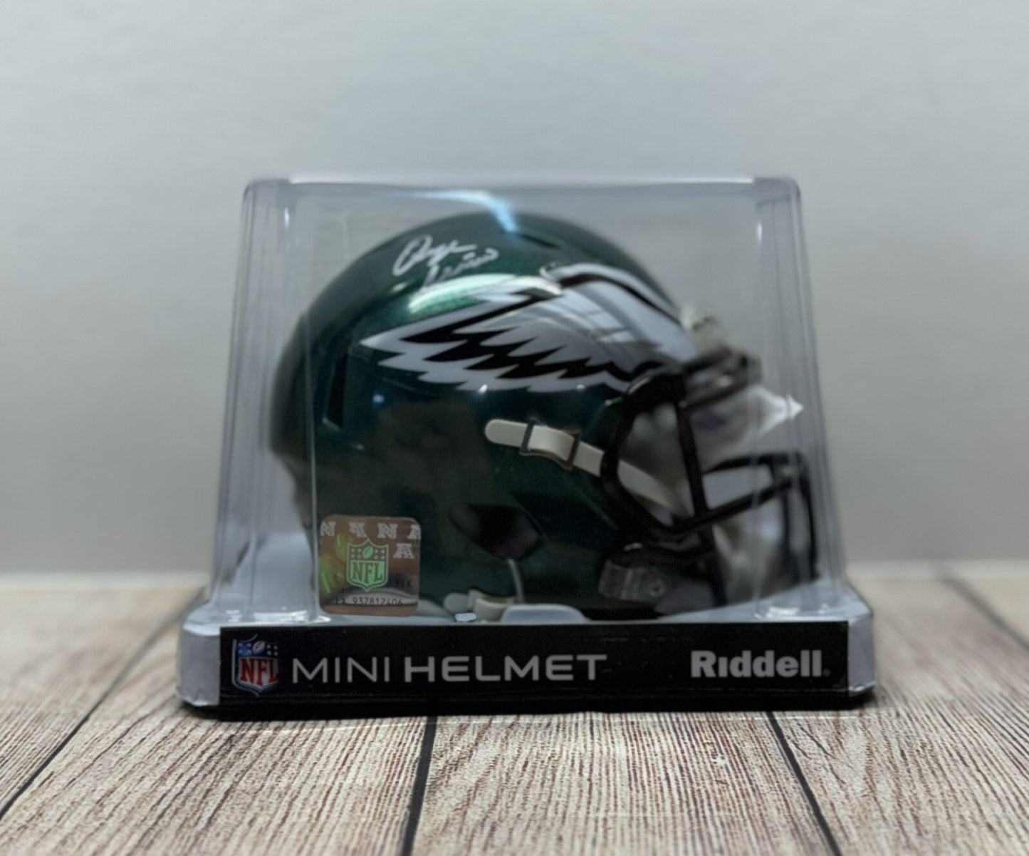 PHILADELPHIA EAGLES QUINYON MITCHELL SIGNED SPEED MINI HELMET JSA COA