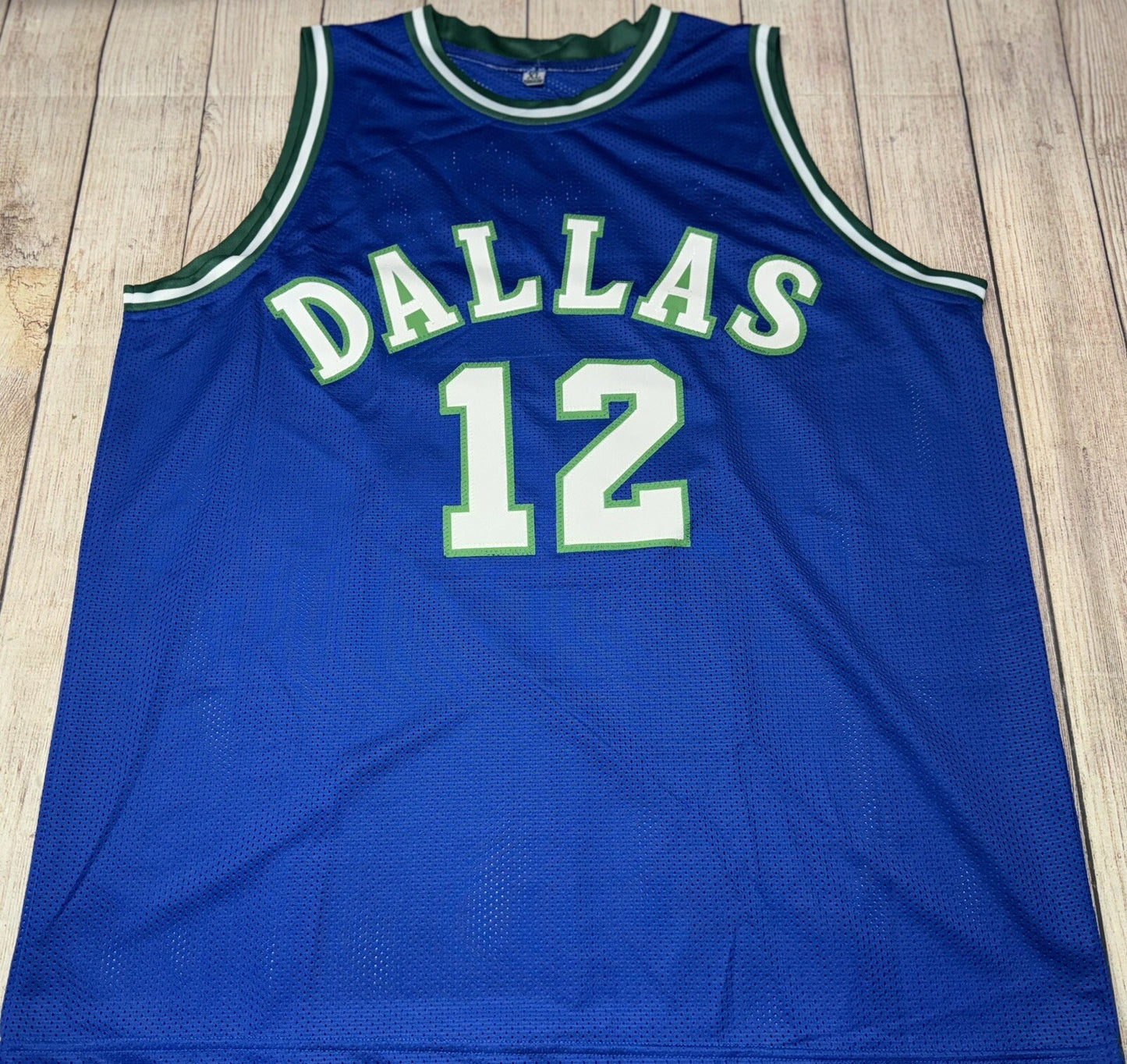 DALLAS MAVERICKS DEREK HARPER SIGNED BLUE CUSTOM JERSEY JSA COA!!!