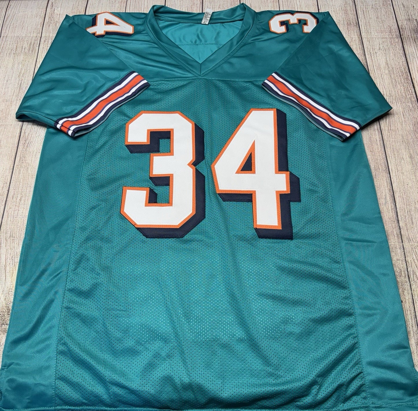 MIAMI DOLPHINS RICKY WILLIAMS SIGNED CUSTOM TEAL STAT JERSEY JSA COA!!!!