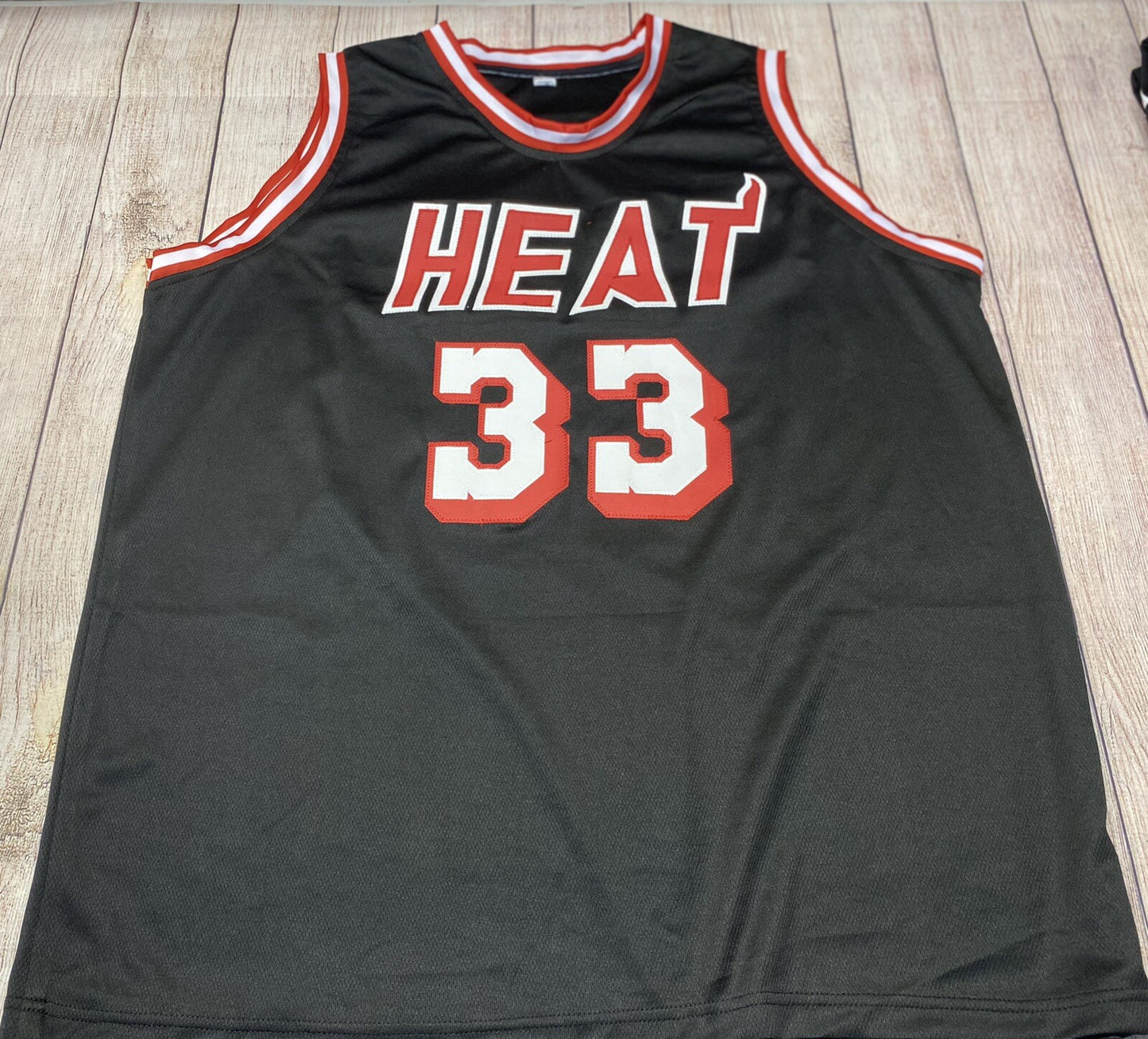 MIAMI HEAT ALONZO MOURNING SIGNED BLACK CUSTOM JERSEY JSA COA!!!