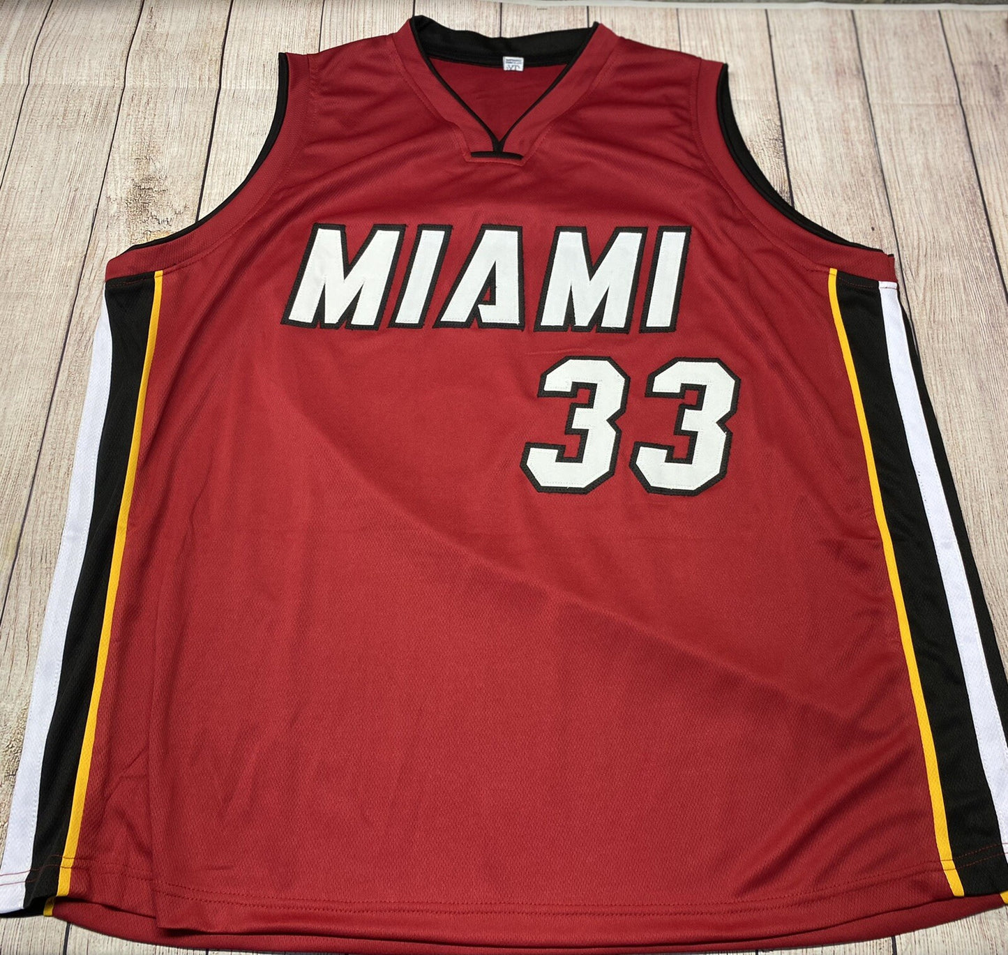 MIAMI HEAT ALONZO MOURNING SIGNED RED CUSTOM JERSEY JSA COA!!!