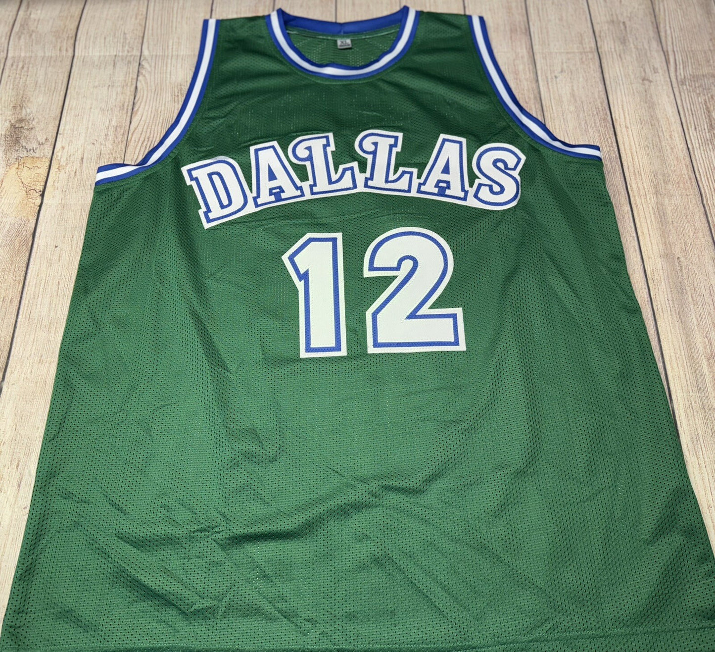 DALLAS MAVERICKS DEREK HARPER SIGNED GREEN CUSTOM JERSEY JSA COA!!!