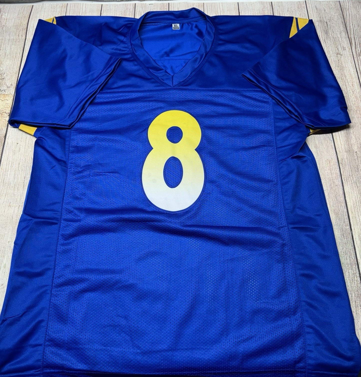 LOS ANGELES RAMS JARED VERSE SIGNED CUSTOM BLUE JERSEY JSA COA!!!!