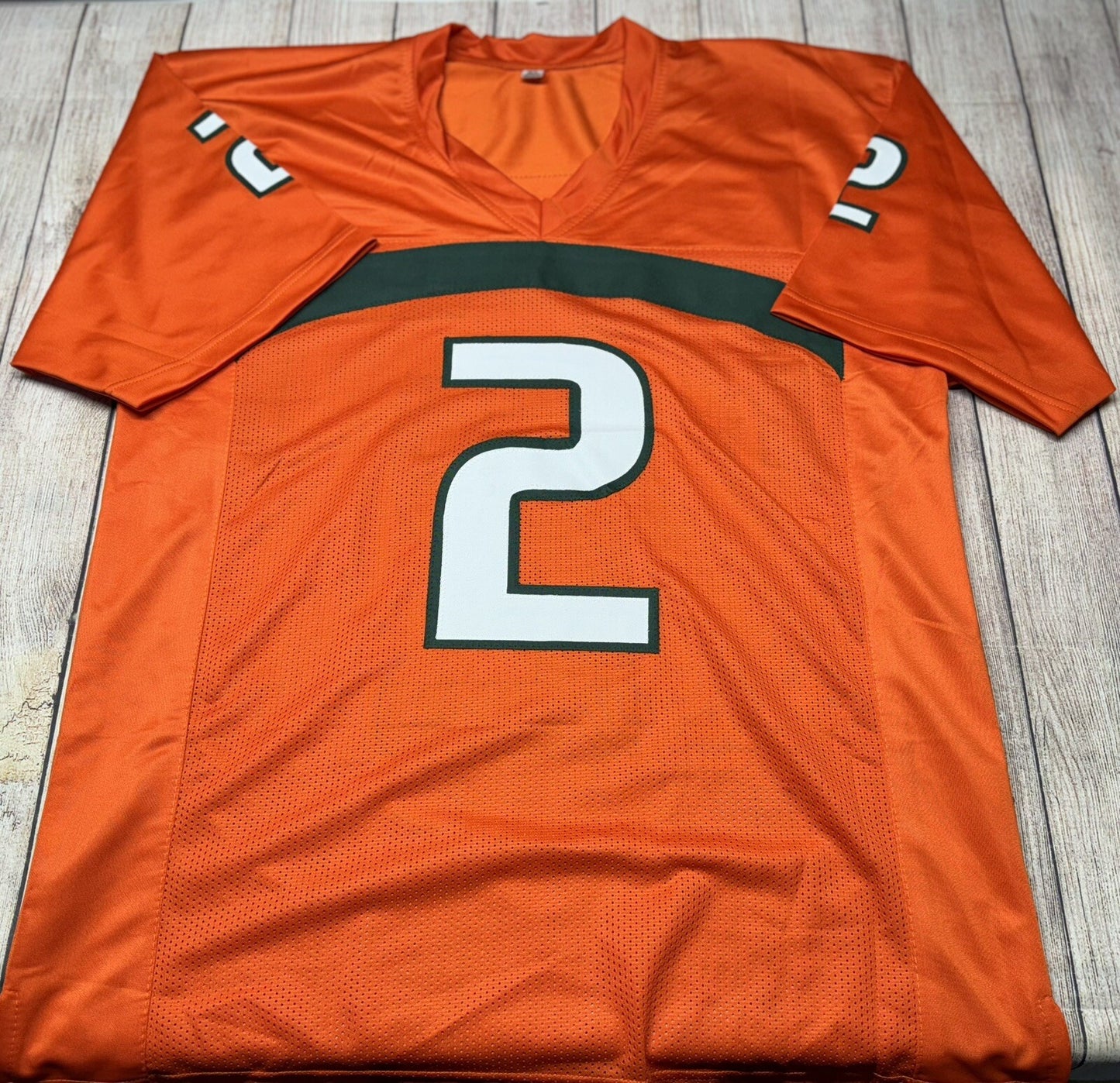 MIAMI HURRICANES WILLIS MCGAHEE SIGNED ORANGE CUSTOM JERSEY BECKETT COA!!!!