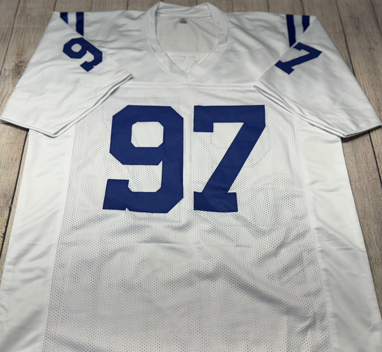 INDIANAPOLIS COLTS LAIATU LATU SIGNED WHITE CUSTOM JERSEY JSA COA!!!!