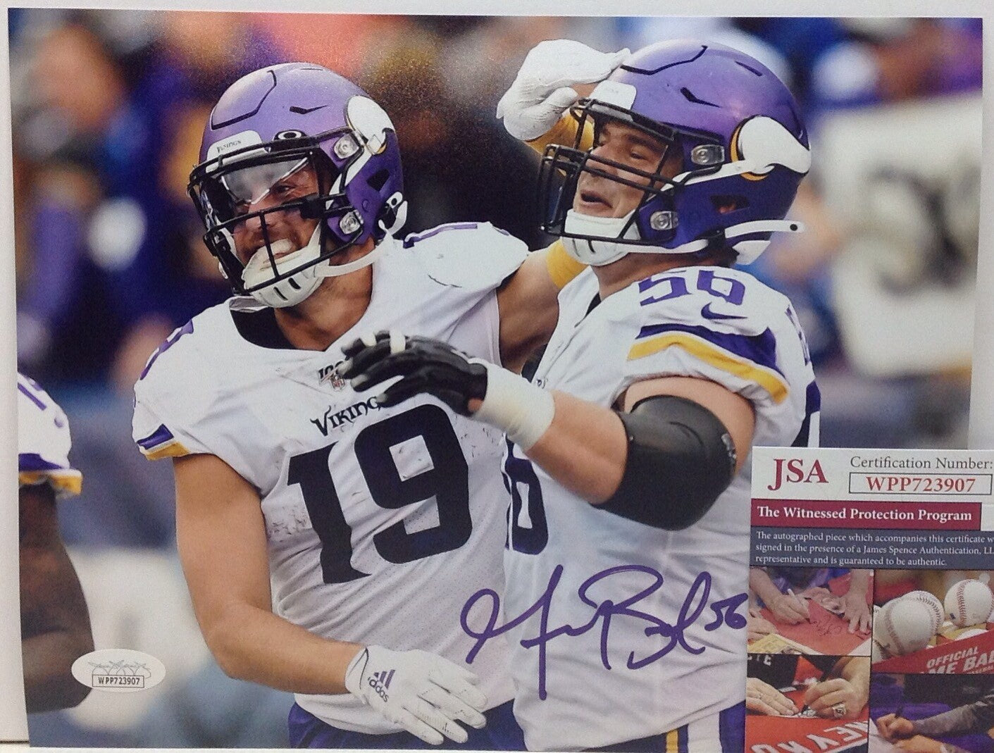 MINNESOTA VIKINGS GARRETT BRADBURY SIGNED 8x10 PHOTO2 JSA COA!!