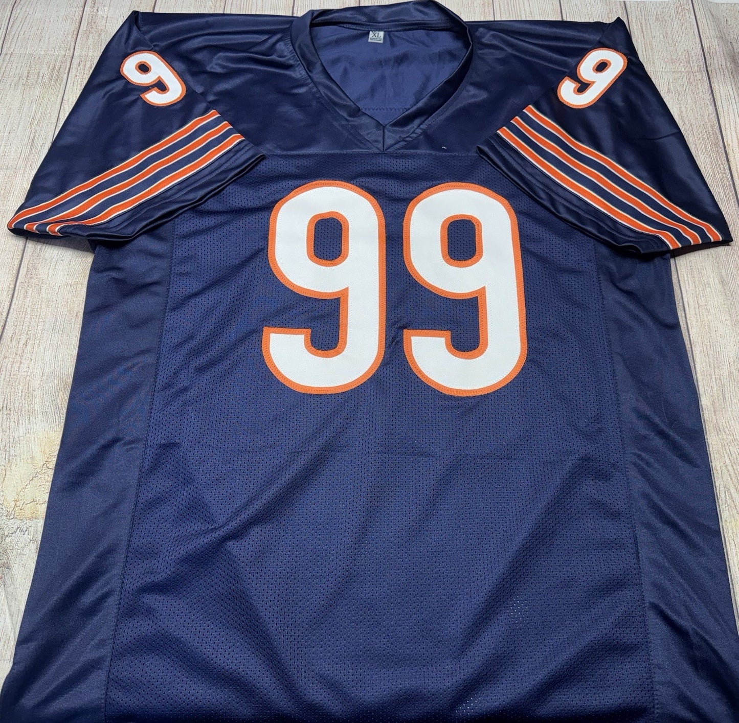 CHICAGO BEARS DAN HAMPTON SIGNED BLUE CUSTOM JERSEY W/JSA COA!!!