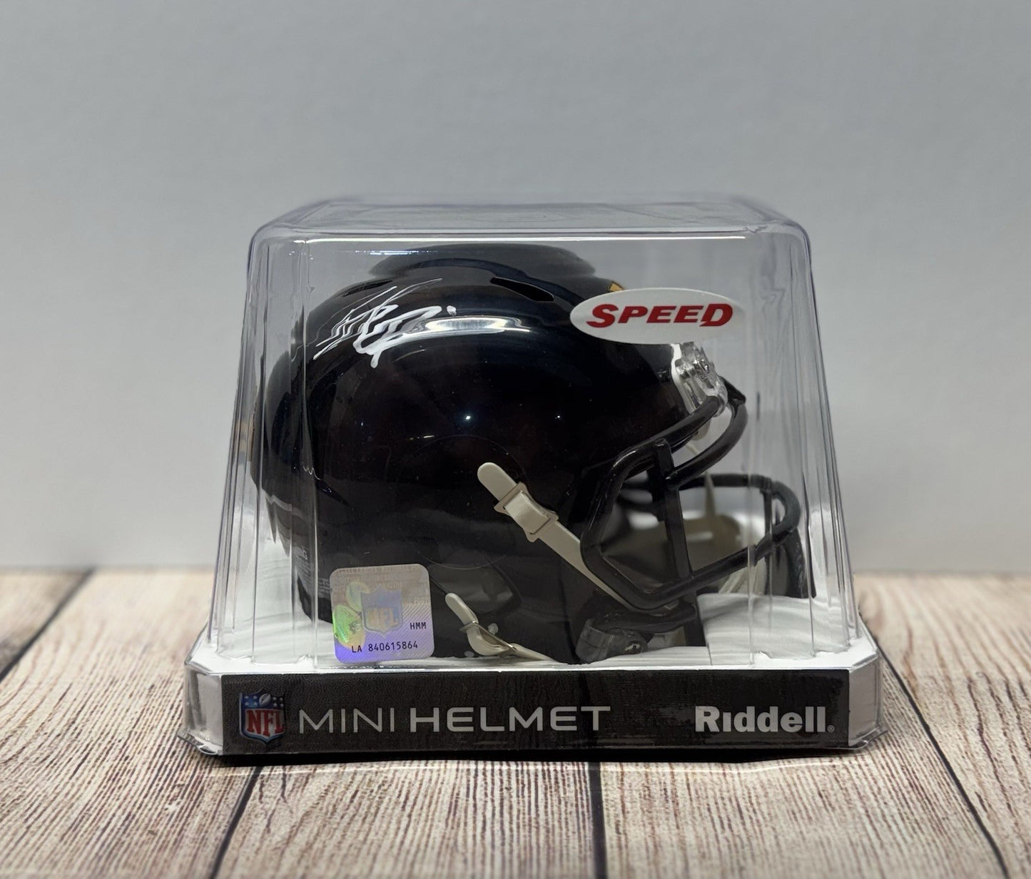 WASHINGTON COMMANDERS SIGNED BRIAN ROBINSON JR BLACK SPEED MINI HELMET PSA COA!!