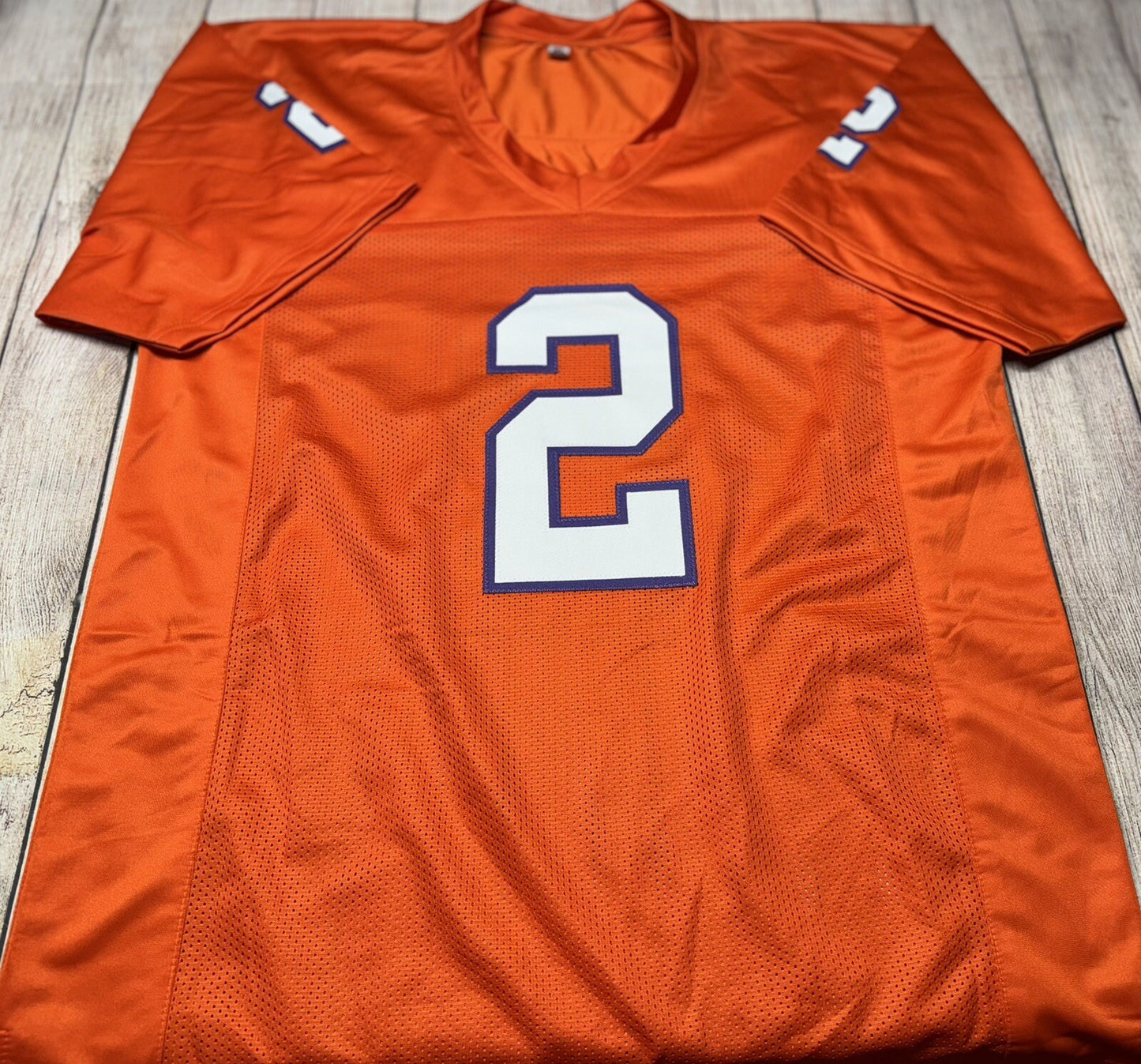 CLEMSON TIGERS NATE WIGGINS SIGNED ORANGE CUSTOM JERSEY JSA COA!!!!
