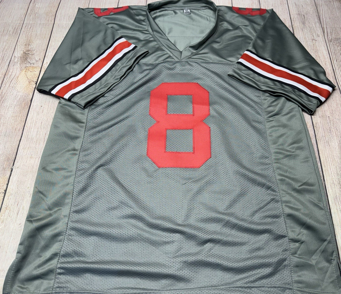OHIO STATE BUCKEYES CADE STOVER SIGNED GREY CUSTOM JERSEY BECKETT COA!!!!