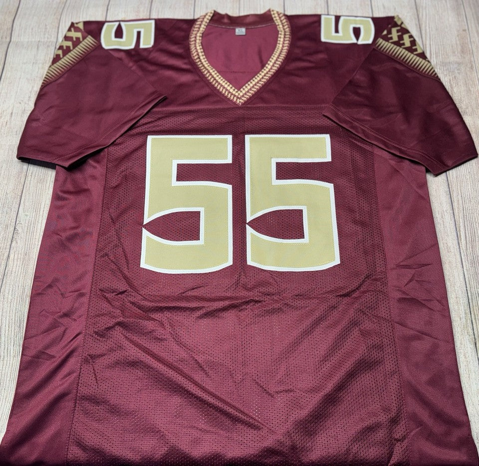 BRADEN FISKE FLORIDA STATE SEMINOLES SIGNED CUSTOM MAROON JERSEY BECKETT COA!!!