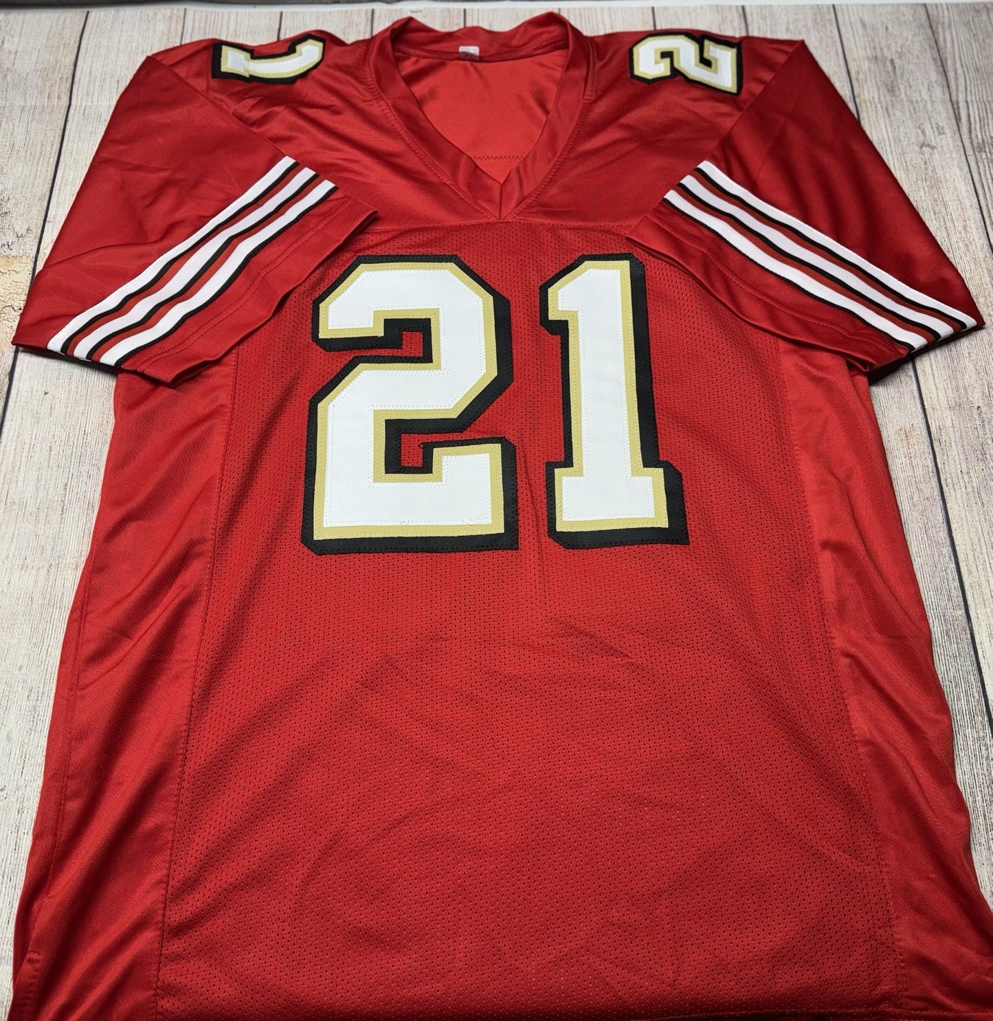 SAN FRANCISCO 49ERS FRANK GORE SIGNED TO RED CUSTOM JERSEY JSA COA!!!!