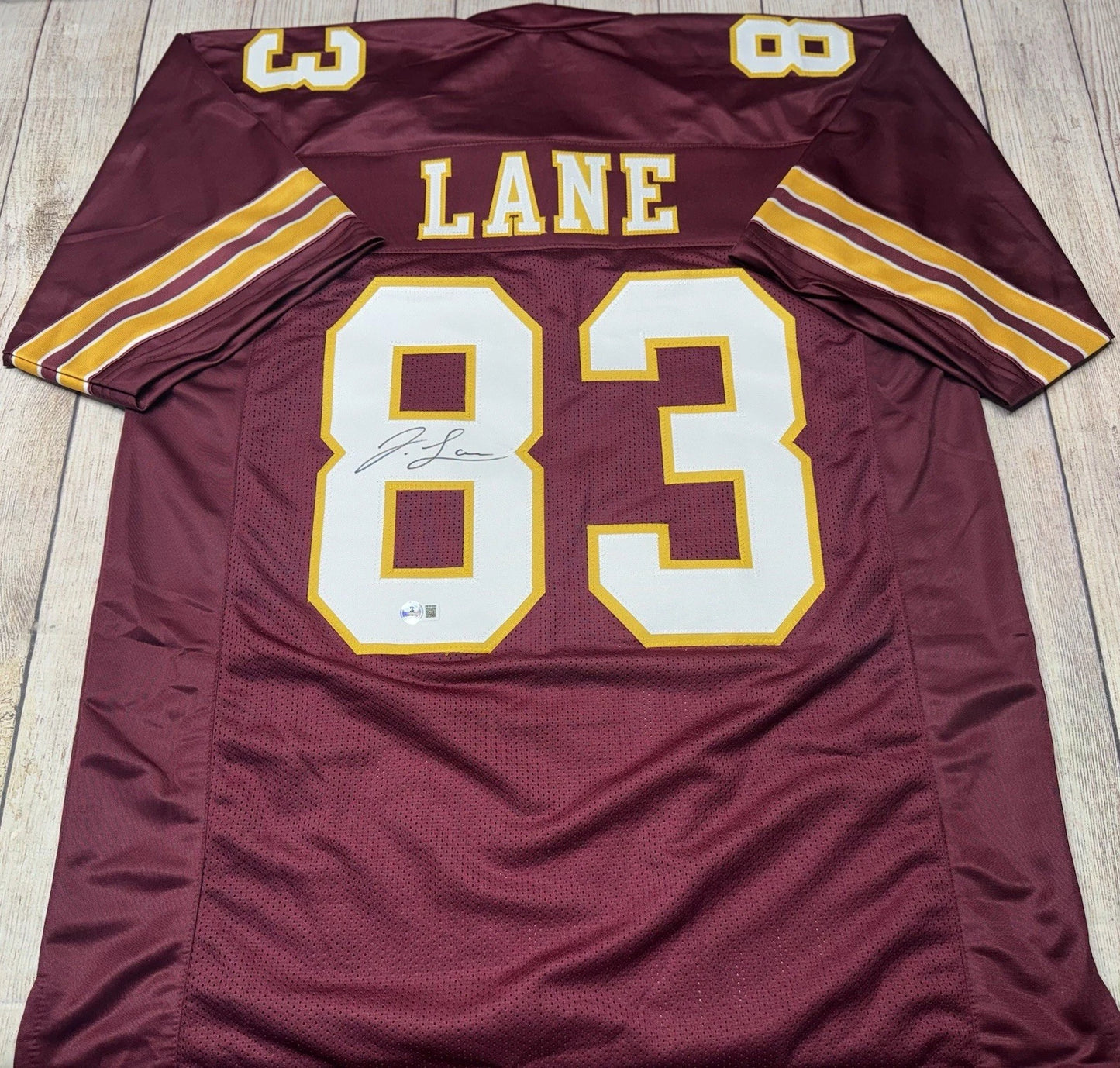WASHINGTON COMMANDERS JAYLIN LANE SIGNED THROWBACK CUSTOM JERSEY BECKETT COA!!