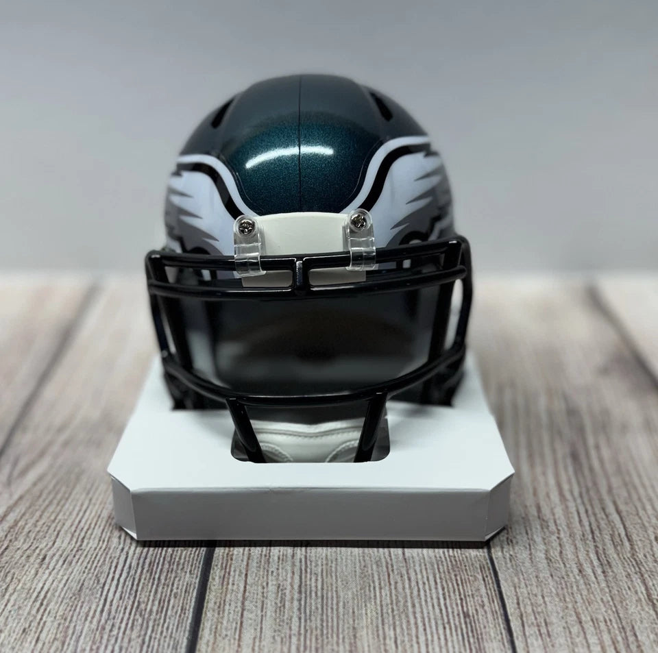 PHILADELPHIA EAGLES JORDAN DAVIS SIGNED KELLY GREEN MINI HELMET JSA