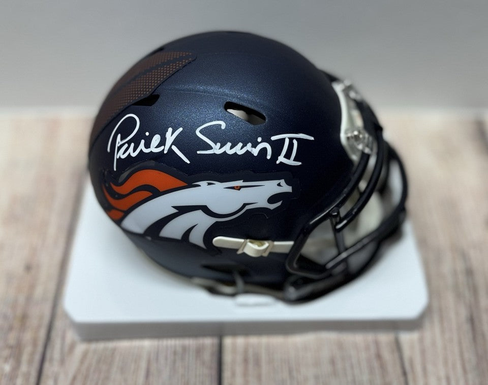 DENVER BRONCOS PATRICK SURTAIN II SIGNED SPEED MINI HELMET BECKETT COA!!!