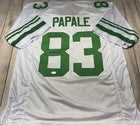 PHILADELPHIA EAGLES VINCE PAPALE SIGNED WHITE CUSTOM JERSEY “INVINCIBLE” JSA