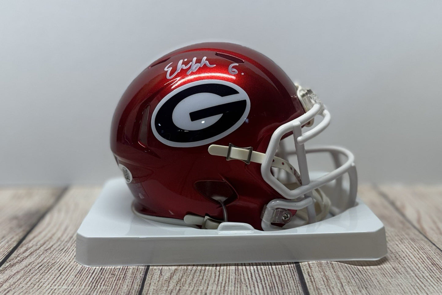 GEORGIA BULLDOGS ELIJAH GRIFFIN SIGNED FLASH MINI HELMET JSA COA!!!