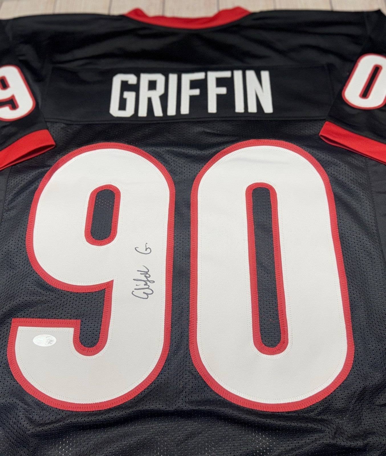 GEORGIA BULLDOGS ELIJAH GRIFFIN SIGNED CUSTOM BLACK JERSEY JSA COA!!!