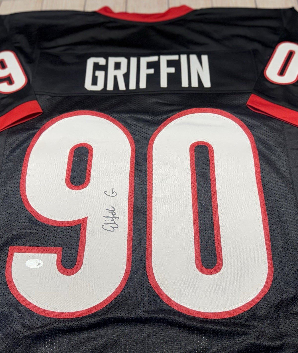 Georgia Bulldogs Elijah Griffin Autographed Black Custom Jersey – JSA COA