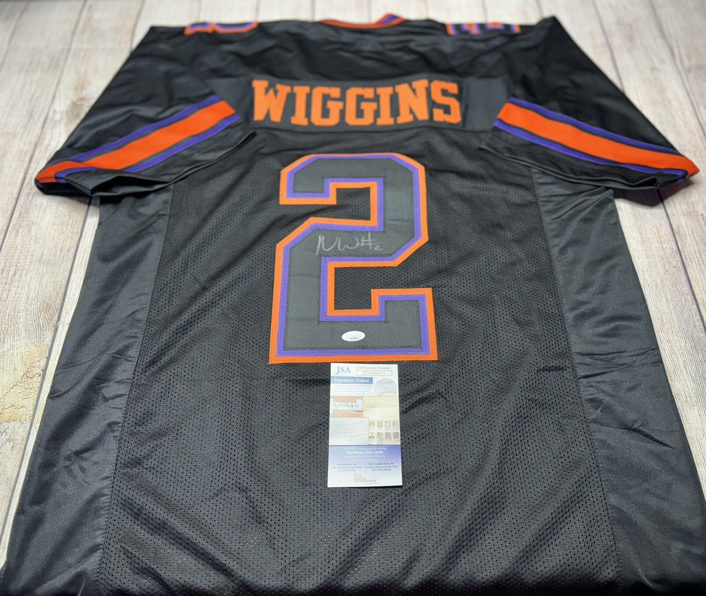 Clemson Tigers Nate Wiggins Autographed Black Custom Jersey – JSA COA