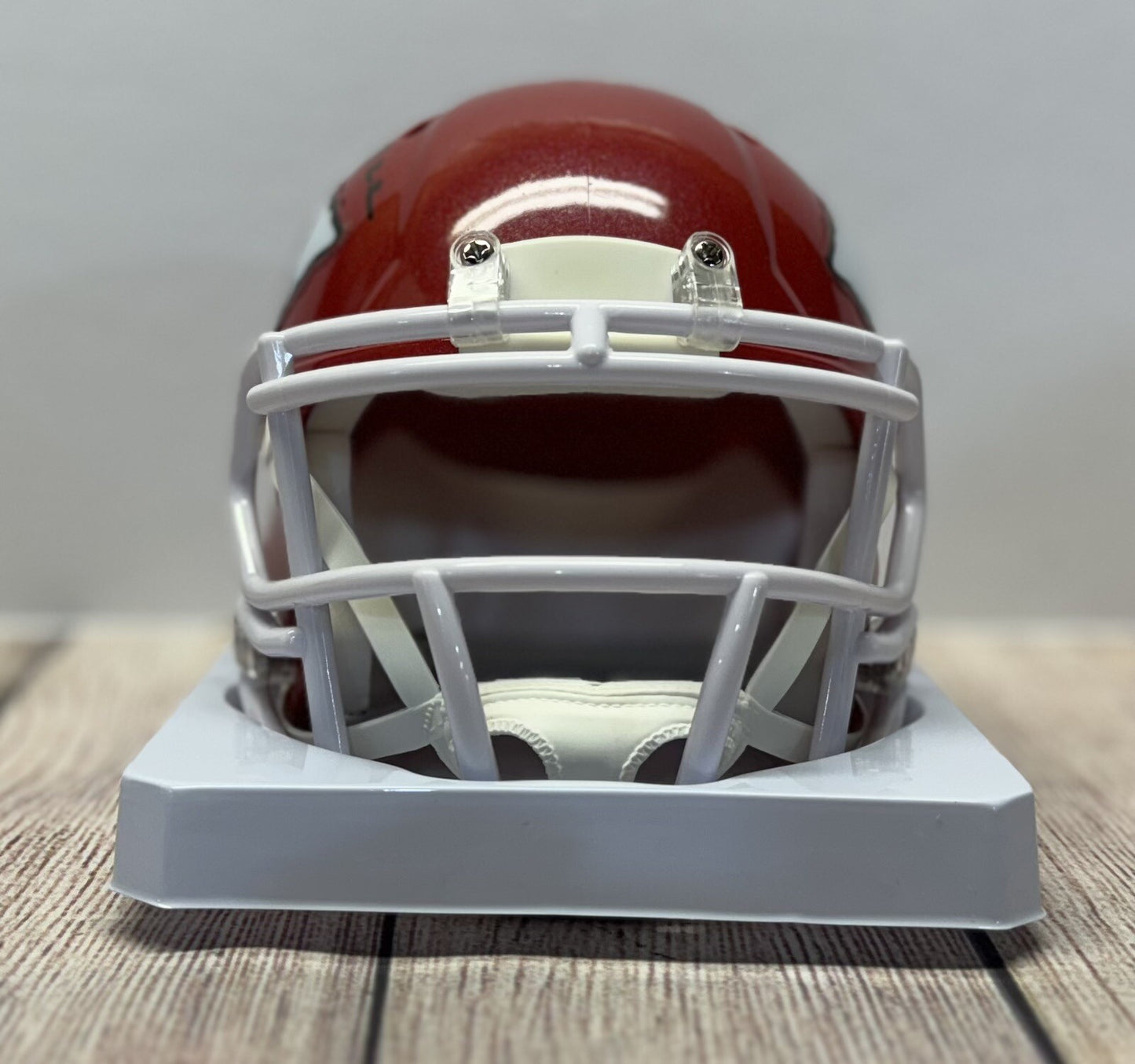 KANSAS CITY CHIEFS TRENT MCDUFFIE SIGNED MINI HELMET   BECKETT COA!!!