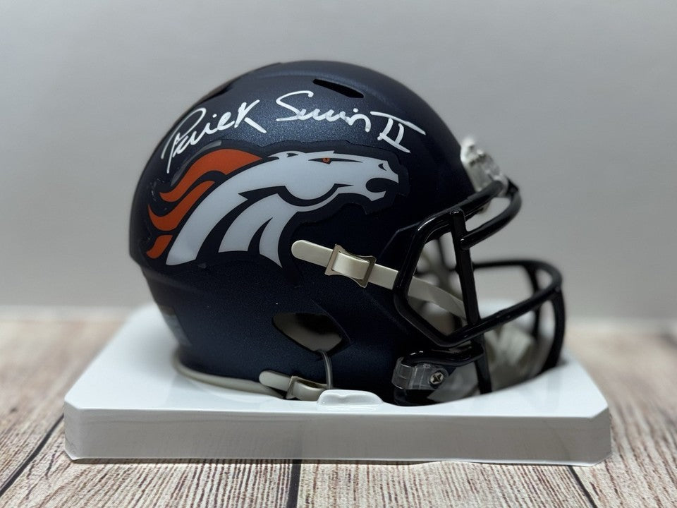 DENVER BRONCOS PATRICK SURTAIN II SIGNED SPEED MINI HELMET BECKETT COA!!!