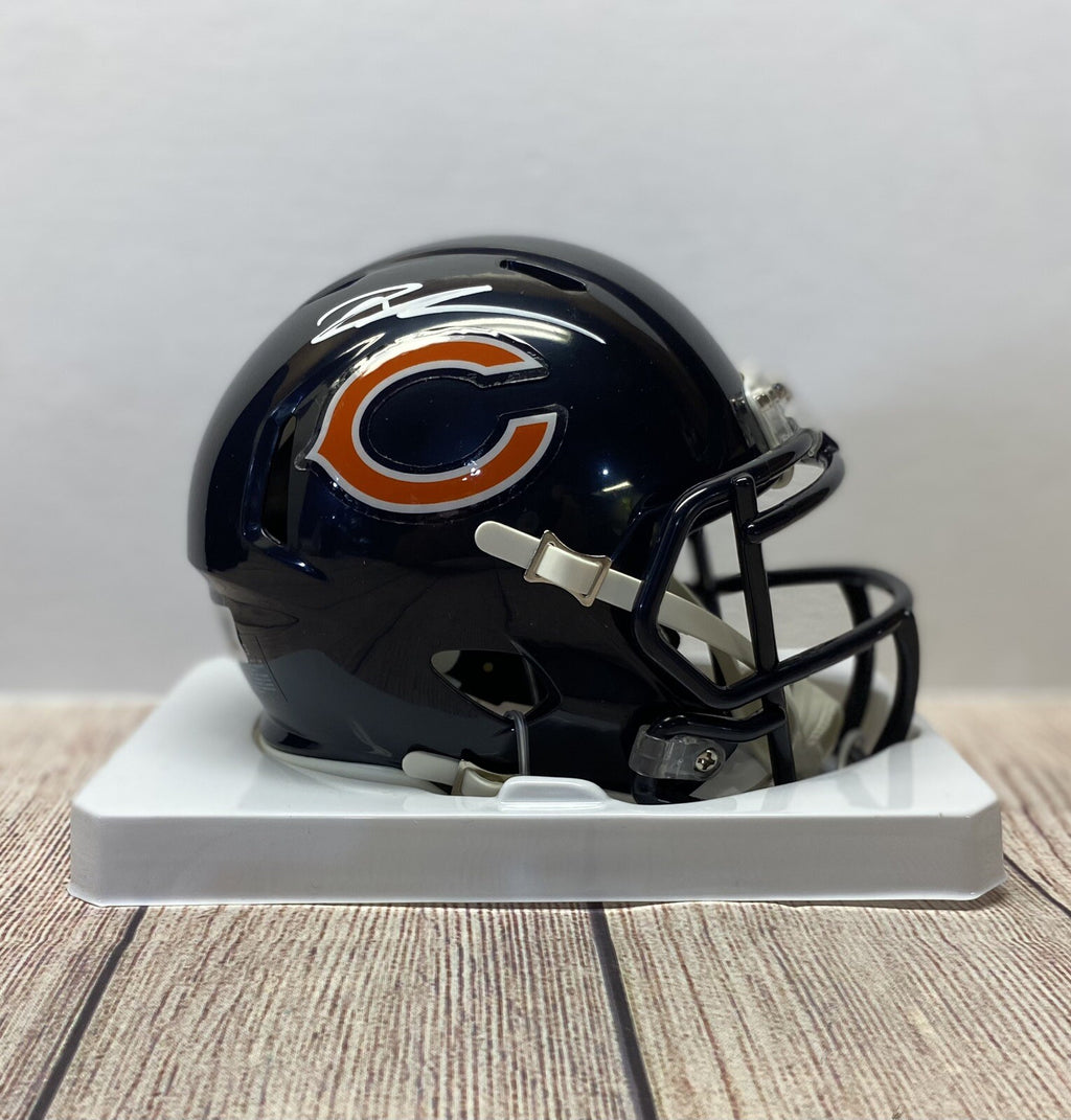 Roschon Johnson Autographed Chicago Bears Blue Mini Helmet – Beckett COA