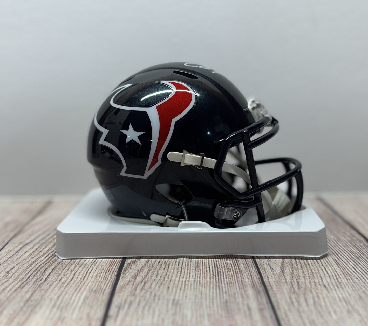 HOUSTON TEXANS CADE STOVER SIGNED SPEED MINI HELMET BECKETT COA!!!