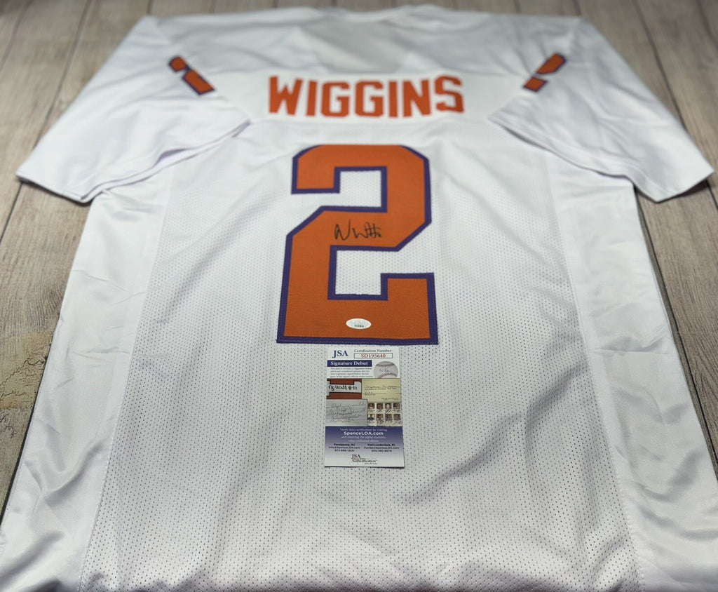 Clemson Tigers Nate Wiggins Autographed White Custom Jersey – JSA COA