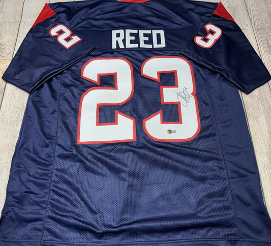 HOUSTON TEXANS JAYLEN REED SIGNED BLUE CUSTOM JERSEY BECKETT COA!!!!