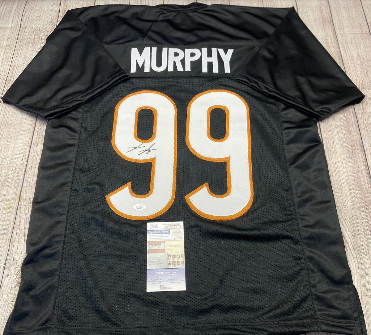 Myles Murphy Autographed Cincinnati Bengals Black Jersey – JSA COA