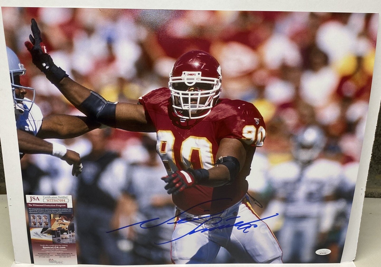 KANSAS CITY CHIEFS NEIL SMITH SIGNED 16X20 PHOTO1 JSA COA!!