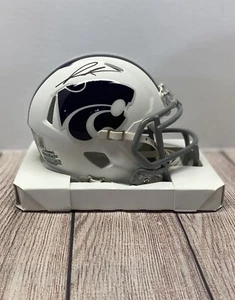 KANSAS STATE WILDCATS FELIX ANUDIKE-UZOMAH SIGNED WHITE MINI HELMET   BECKETT