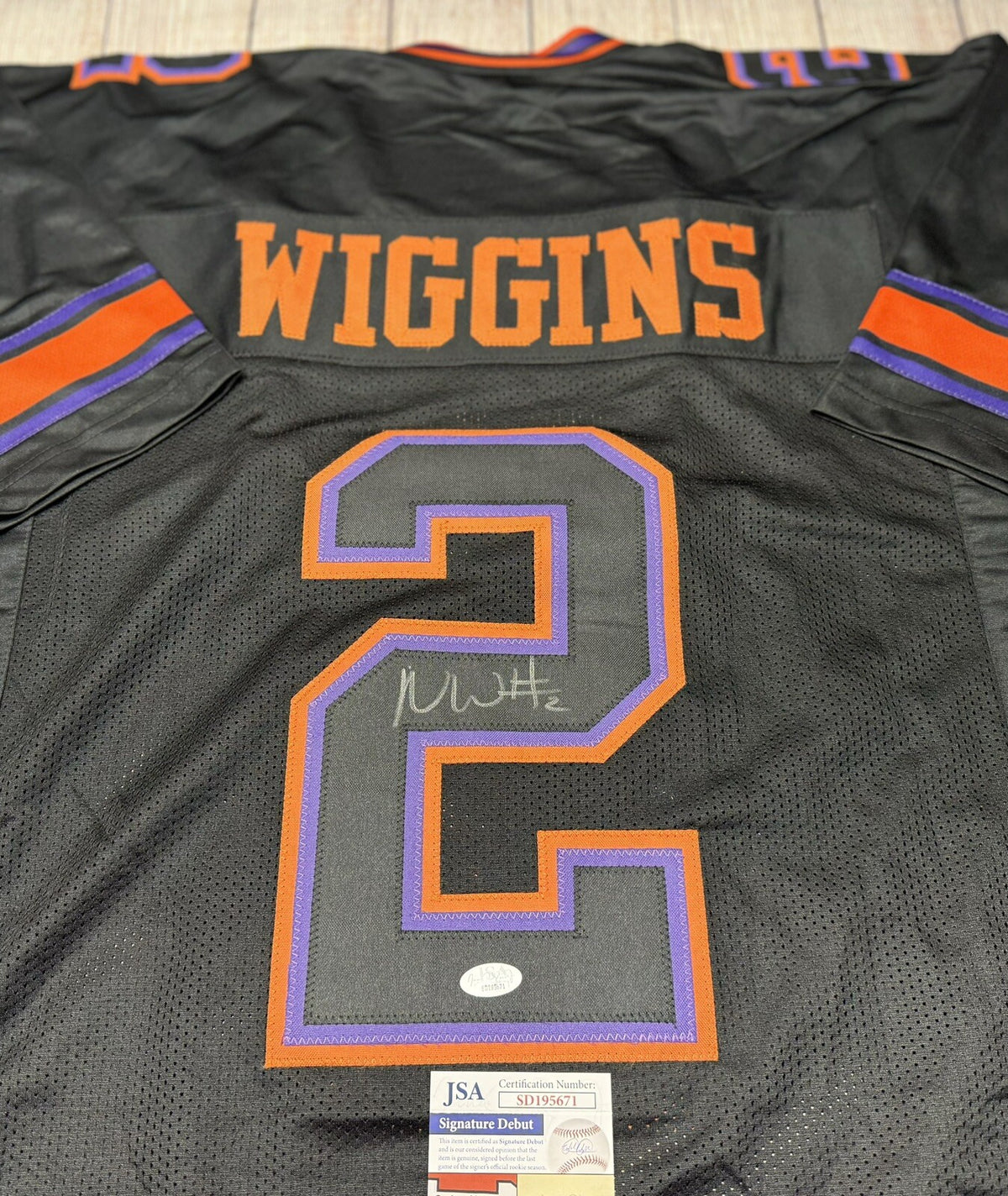 Clemson Tigers Nate Wiggins Autographed Black Custom Jersey – JSA COA