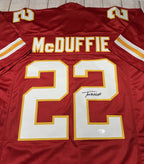 Trent Mcduffie Autographed Kansas City Chiefs Red Custom Jersey – JSA COA