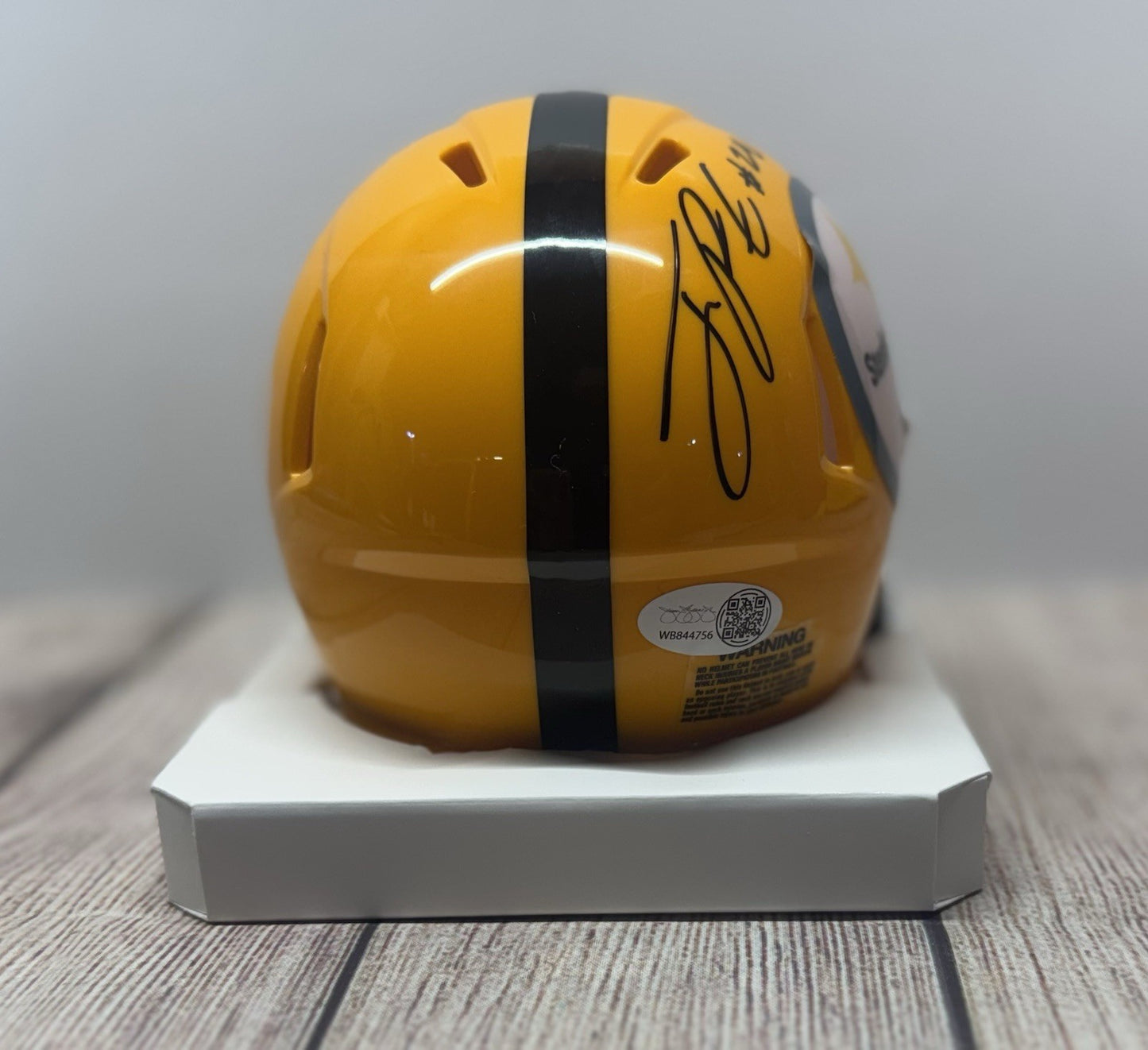 PITTSBURGH STEELERS JOEY PORTER JR SIGNED ALTERNATE MINI HELMET JSA COA!!!