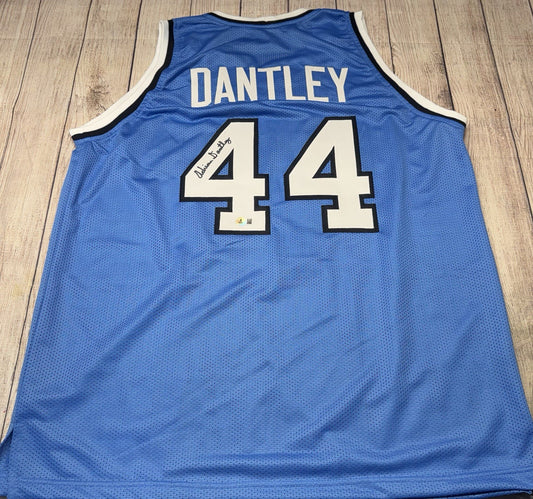 BUFFALO BRAVES ADRIAN DANTLEY SIGNED BLUE CUSTOM JERSEY BECKETT COA!!!
