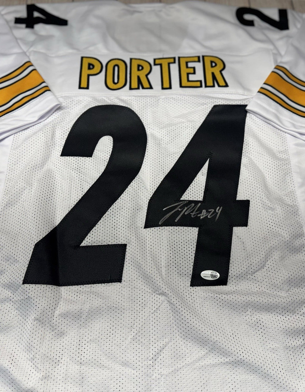 Joey Porter JR Autographed Pittsburgh Steelers White Custom Jersey – JSA COA