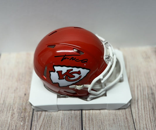 KANSAS CITY CHIEFS TRENT MCDUFFIE SIGNED MINI HELMET2   BECKETT COA!!!