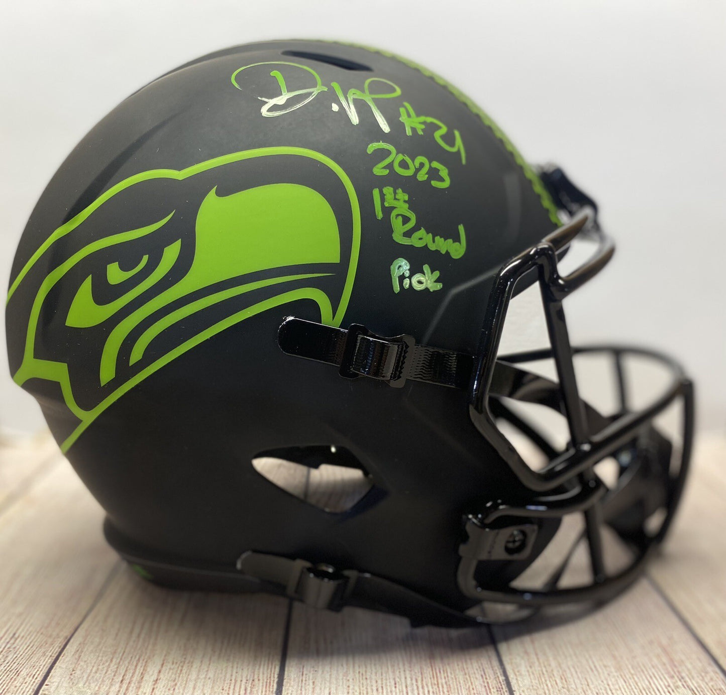SEATTLE SEAHAWKS DEVON WITHERSPOON SIGNED ECLIPSE REP FULLSIZE HELMET BECKETT!!