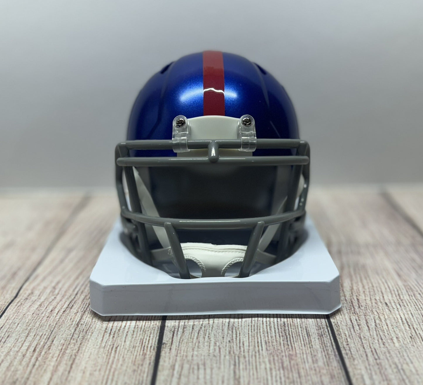 NEW YORK GIANTS SIGNED JASON PINNOCK SPEED MINI HELMET JSA