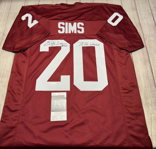 OKLAHOMA SOONERS BILLY SIMS SIGNED JERSEY  “78 HEISMAN” JSA COA!!!