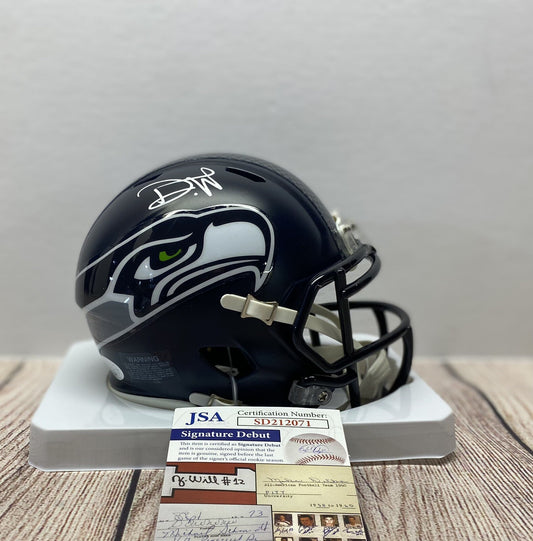 SEATTLE SEAHAWKS DEVON WITHERSPOON SIGNED SPEED MINI HELMET JSA COA!!