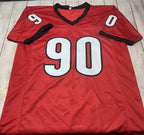 Georgia Bulldogs Elijah Griffin Autographed Red Custom Jersey – JSA COA